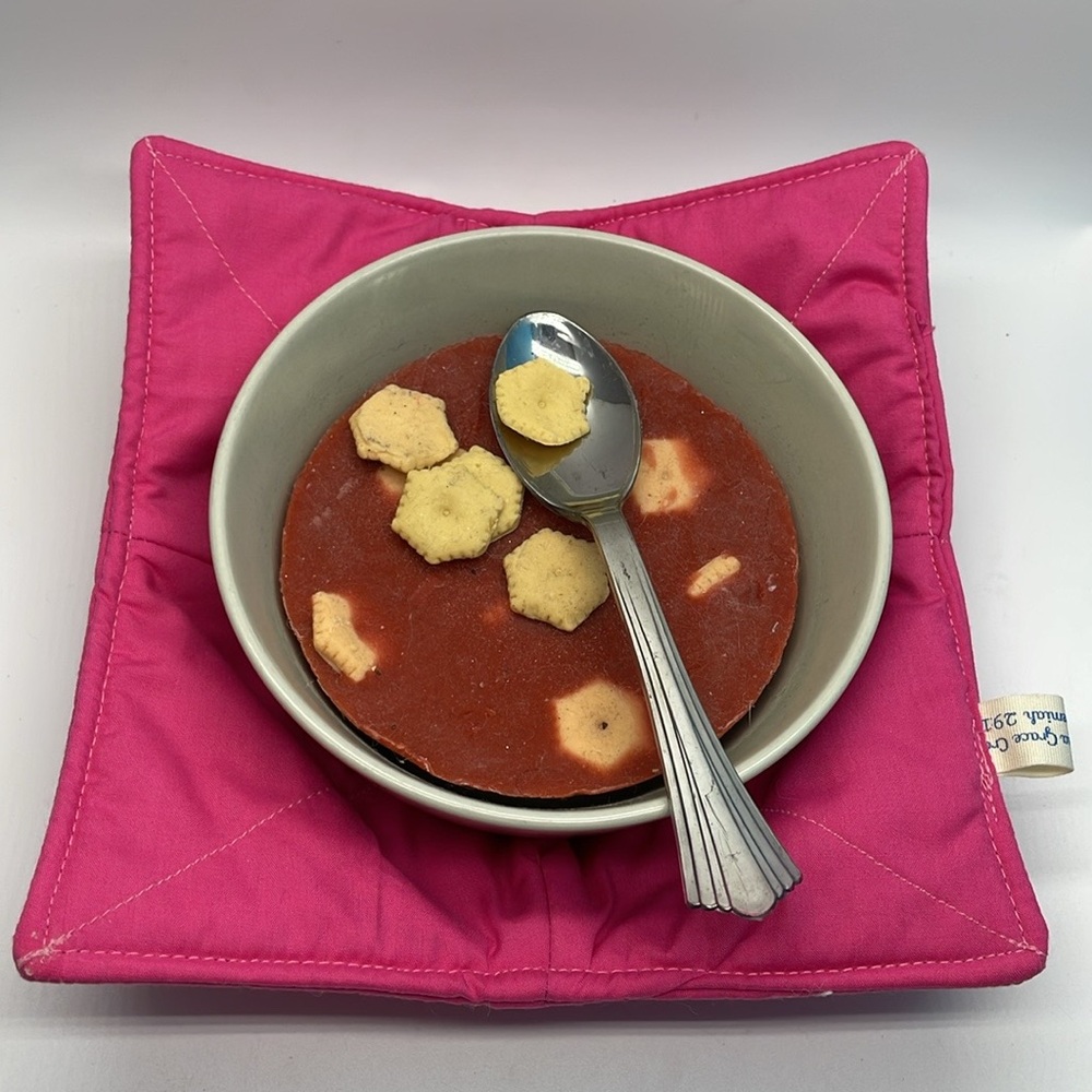 Solid Pink Bowl Cozy Handmade